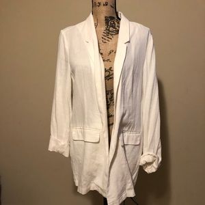 BRAND NEW cream white linen blazer - size L